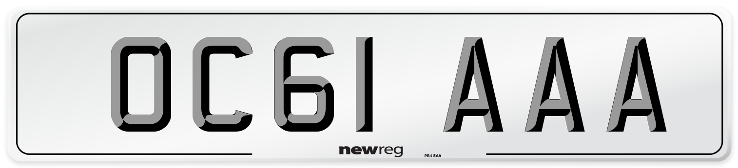 OC61 AAA Number Plate from New Reg